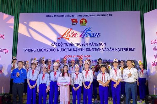 Liên hoan măng non tuyên truyền phòng, chống đuối nước, tai nạn thương tích ở trẻ em