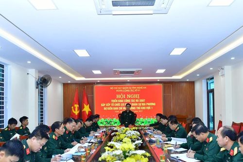 Bộ CHQS tỉnh Nghệ An triển khai rà soát, sắp xếp tổ chức cơ quan quân sự địa phương