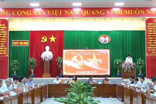 Đảng bộ Tân Châu tăng cường lãnh đạo, thực hiện nhiệm vụ chính trị