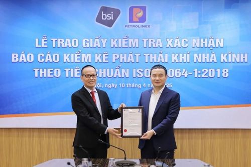 Petrolimex được xác nhận báo cáo kiểm kê khí nhà kính theo tiêu chuẩn quốc tế ISO 14064-1:2018