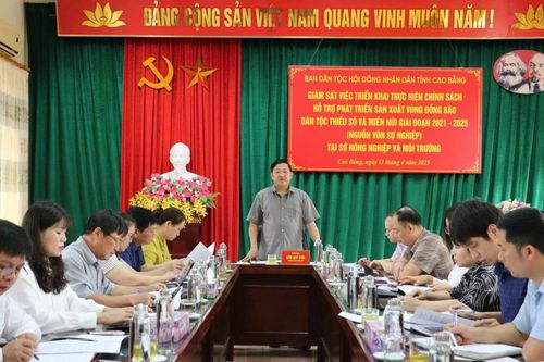 Ban Dân tộc HĐND tỉnh giám sát thực hiện chính sách hỗ trợ phát triển sản xuất tại Sở Nông nghiệp và Môi trường