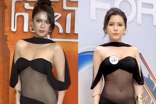 Thí sinh hoa hậu bị chỉ trích khi mặc giống Ngọc Trinh