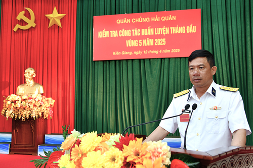 Quân chủng Hải quân kiểm tra công tác huấn luyện tại Bộ tư lệnh Vùng 5 Hải quân