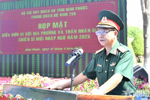 Trung đoàn 736 (Bộ CHQS tỉnh Bình Phước): Họp mặt cấp ủy, chính quyền các địa phương, thân nhân chiến sĩ mới
