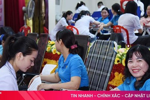 Hơn 500 cán bộ, công chức tham gia ngày hội hiến máu ở Thạch Hà