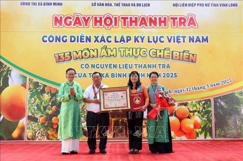 Xác lập kỷ lục Việt Nam với 135 món ẩm thực có nguyên liệu từ trái thanh trà