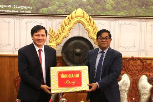 Đoàn lãnh đạo cấp cao tỉnh Gia Lai thăm, chúc Tết tỉnh Ratanakiri