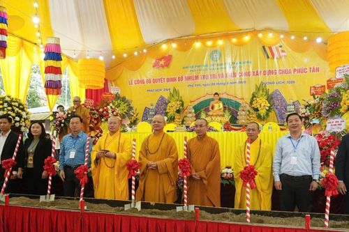 Thái Nguyên: Lễ bổ nhiệm trụ trì và khởi công xây dựng chùa Phúc Tân