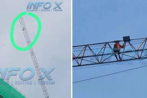 Mộng du, người đàn ông trèo lên cần cẩu xây dựng cao 126 mét