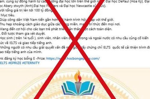 Bộ GD&ĐT cảnh báo thủ đoạn giả mạo học bổng tiếng Anh để lừa đảo