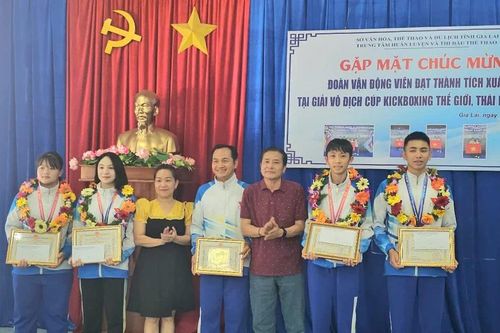 Gặp mặt các võ sĩ Gia Lai giành huy chương tại Giải Vô địch Cúp Kickboxing thế giới, Thái Lan năm 2025