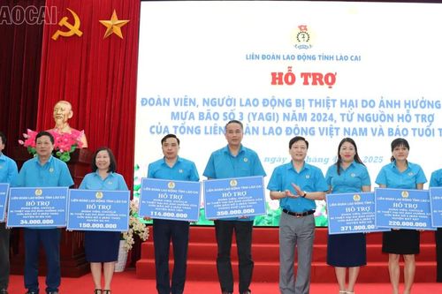 Hỗ trợ trên 6,8 tỷ đồng cho đoàn viên, lao động bị ảnh hưởng bởi hoàn lưu bão số 3