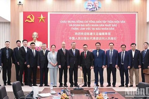 Báo Nhân Dân ký các Bản ghi nhớ hợp tác với Nhân Dân nhật báo và Tân Hoa xã