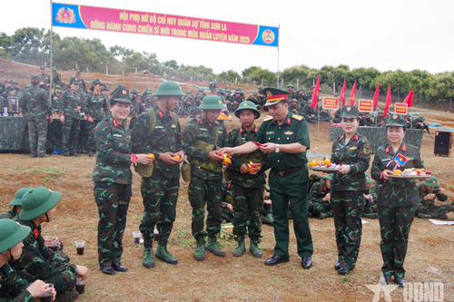 Hội Phụ nữ Bộ CHQS tỉnh Sơn La tiếp sức mùa huấn luyện năm 2025