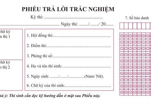 Bộ GD&ĐT hướng dẫn sử dụng phiếu trả lời trắc nghiệm thi tốt nghiệp THPT