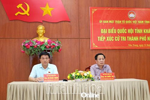 Đại biểu Quốc hội tỉnh tiếp xúc cử tri 5 phường của TP. Nha Trang