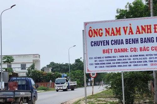 Quảng Ngãi chỉ đạo gỡ biển quảng cáo 'chữa bệnh bằng nước'