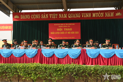 Trung đoàn 244 (Bộ CHQS tỉnh Quảng Ninh) khai mạc Hội thao huấn luyện chiến sĩ mới năm 2025