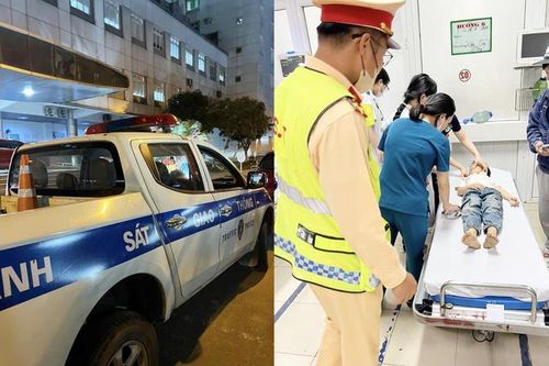 CSGT hỗ trợ đưa bé trai có dấu hiệu ngưng thở tới bệnh viện