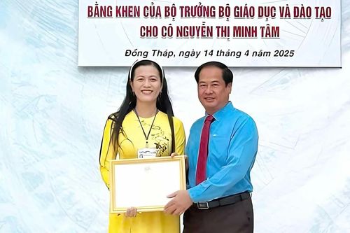 Nữ giáo viên Đồng Tháp được Bộ trưởng GD-ĐT tặng Bằng khen vì truyền cảm hứng