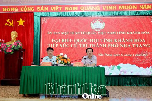 Đại biểu Quốc hội tỉnh tiếp xúc cử tri 5 xã, phường của TP. Nha Trang
