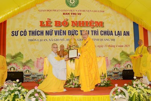 Quảng Trị: Bổ nhiệm Sư cô Thích nữ Viên Đức trụ trì chùa Lại An