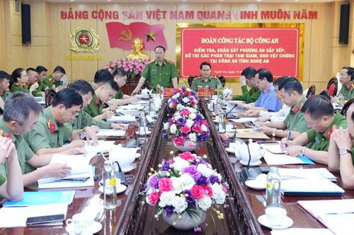 Khảo sát, đánh giá phương án sắp xếp, bố trí phân trại tạm giam tại Công an tỉnh Nghệ An