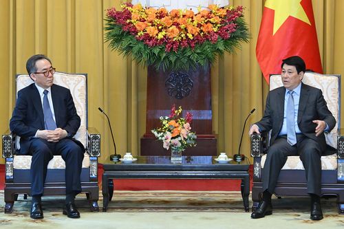 Chủ tịch nước Lương Cường tiếp Bộ trưởng Ngoại giao Hàn Quốc Cho Tae-yul