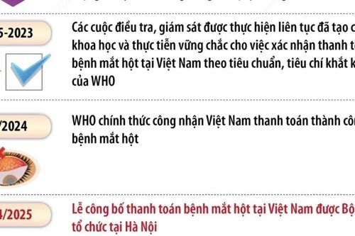 Việt Nam là một trong 21 quốc gia thanh toán thành công bệnh mắt hột