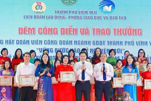 Vĩnh Phúc: Sôi nổi Hội thi tiếng hát đoàn viên Công đoàn ngành Giáo dục TP Vĩnh Yên