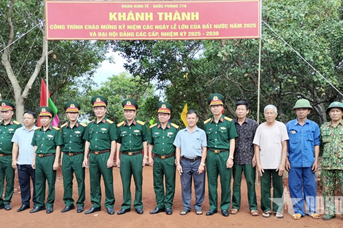 Đoàn Kinh tế - Quốc phòng 778 (Quân khu 7) khánh thành công trình giao thông tại Bình Phước