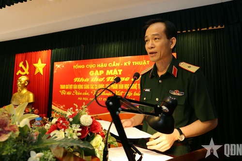 Gặp mặt các văn nghệ sĩ tham gia đợt vận động sáng tác về ngành Hậu cần - Kỹ thuật Quân đội