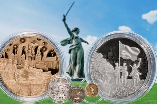 Nga phát hành đồng xu vàng và bạc kỷ niệm 80 năm Chiến thắng Phát xít