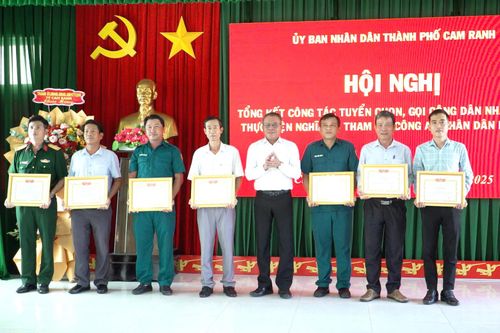 Cam Ranh tổng kết công tác tuyển chọn và gọi công dân nhập ngũ năm 2025