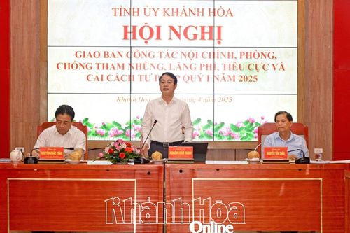 Giao ban công tác nội chính, phòng, chống tham nhũng, lãng phí, tiêu cực và cải cách tư pháp quý I/2025