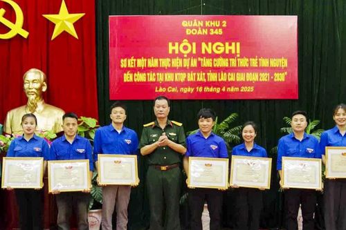 Sơ kết dự án tăng cường trí thức trẻ tình nguyện đến công tác tại Khu Kinh tế - Quốc phòng huyện Bát Xát