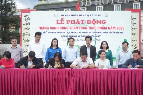 Thị xã Sa Pa và thành phố Lào Cai phát động Tháng hành động vì an toàn thực phẩm năm 2025