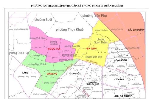 Sau sắp xếp đơn vị hành chính cấp xã, dự kiến có 3 phường trong phạm vi quận Ba Đình