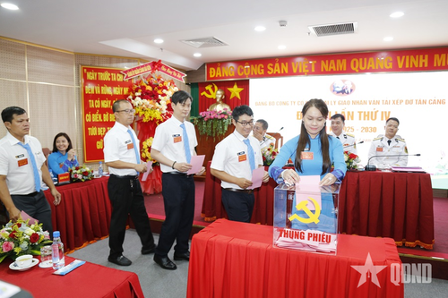 Đại hội Đảng bộ Công ty Cổ phần Đại lý giao nhận vận tải xếp dỡ Tân Cảng nhiệm kỳ 2025 - 2030
