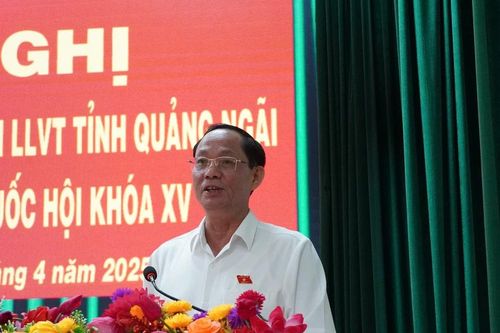 Thượng tướng Trần Quang Phương tiếp xúc cử tri chuyên đề với Lực lượng vũ trang Quảng Ngãi