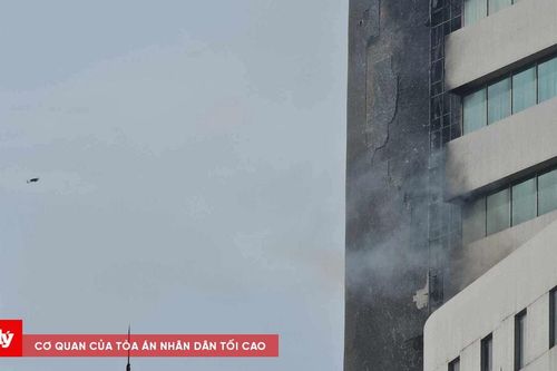 Cháy tòa nhà Viet Tower 18 tầng ở Hà Nội