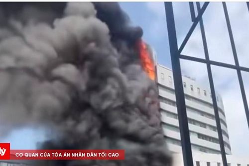 Cận cảnh khu vực tòa nhà xảy ra hỏa hoạn tại Hà Nội