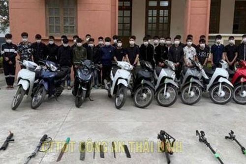 Thái Bình: Khởi tố 22 thanh thiếu niên vì tụ tập gây rối trật