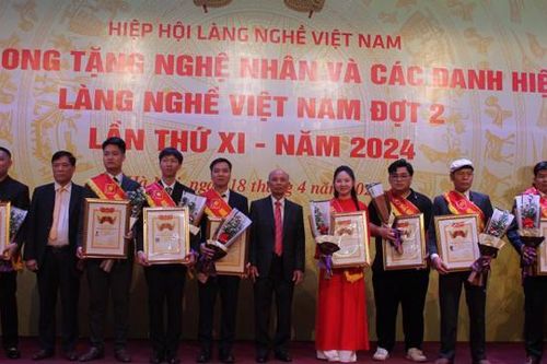 Phong tặng danh hiệu nghệ nhân làng nghề cho 151 người có tay nghề tinh hoa