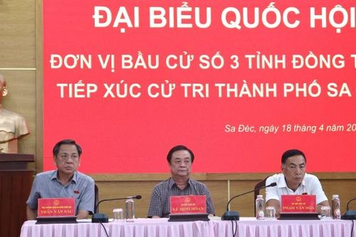 Đại biểu Quốc hội tiếp xúc cử tri huyện Châu Thành và TP Sa Đéc