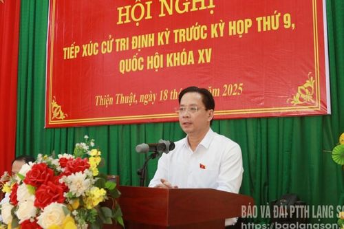 Đoàn đại biểu Quốc hội tỉnh tiếp xúc cử tri tại huyện Bình Gia