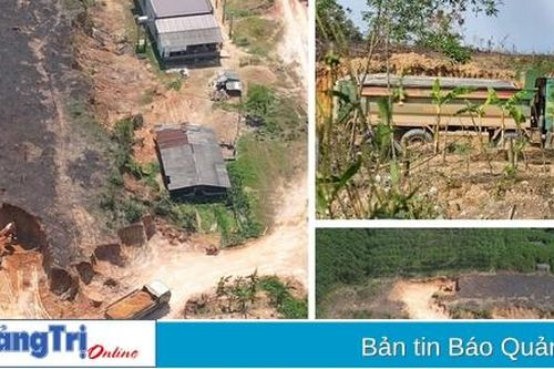 Ngang nhiên khai thác đất trái phép trong khu dân cư ở xã Linh Trường