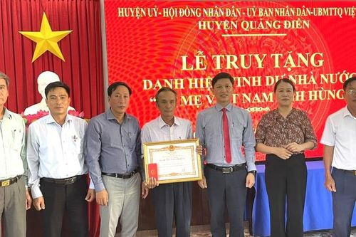 Truy tặng danh hiệu vinh dự Nhà nước 'Bà Mẹ Việt Nam Anh hùng'