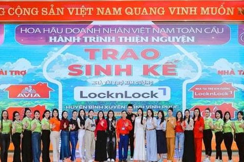 Hoa hậu Doanh nhân Việt Nam Toàn cầu 2025 trao hơn 600 triệu đồng nhu yếu phẩm tại Vĩnh Phúc