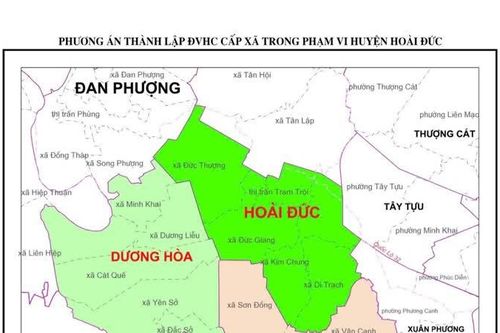 Huyện Hoài Đức: Sau sắp xếp, dự kiến chỉ còn 4 đơn vị hành chính cơ sở
